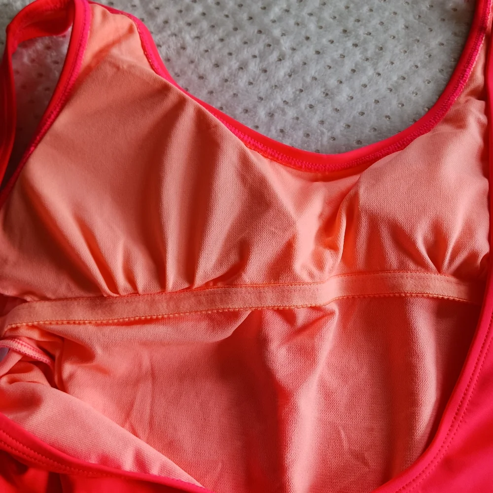 Firecracker / baywatch look alike Hig leg one-piece Red corals swimsuit size XL - Picture 9 of 10